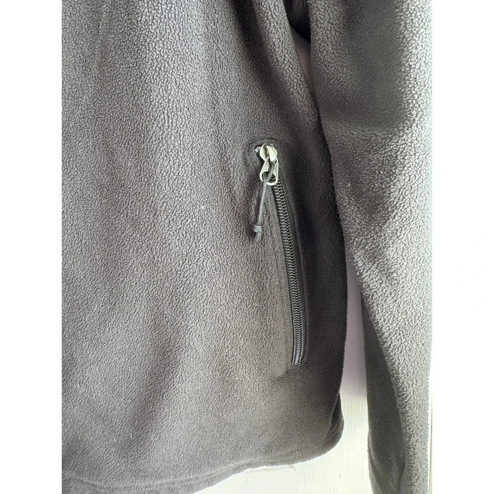 The North Face Men's Medium Black Full Zip Fleece Jacket Outdoor Zip Pockets
